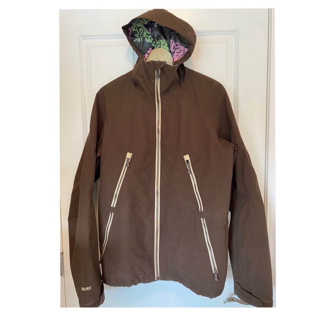 Burton AK 3L Hover Jacket Brown/Tan/Neon Size Men’s Small